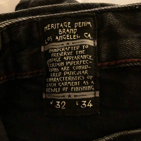 Cult Of Individuality Men's Rebel Straight Jeans Size 32 Black Denim 100% Cotton - Picture 6 of 11